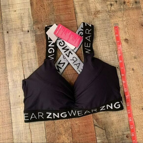 ZNG wear black and white padded sports bra - L - Picture 6 of 6